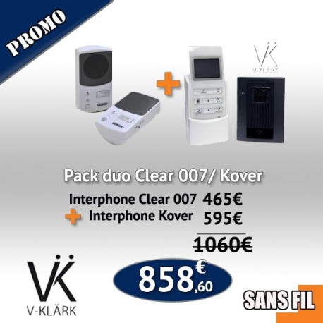 Pack Duo  Interphone Clear 007 + Interphone Kover